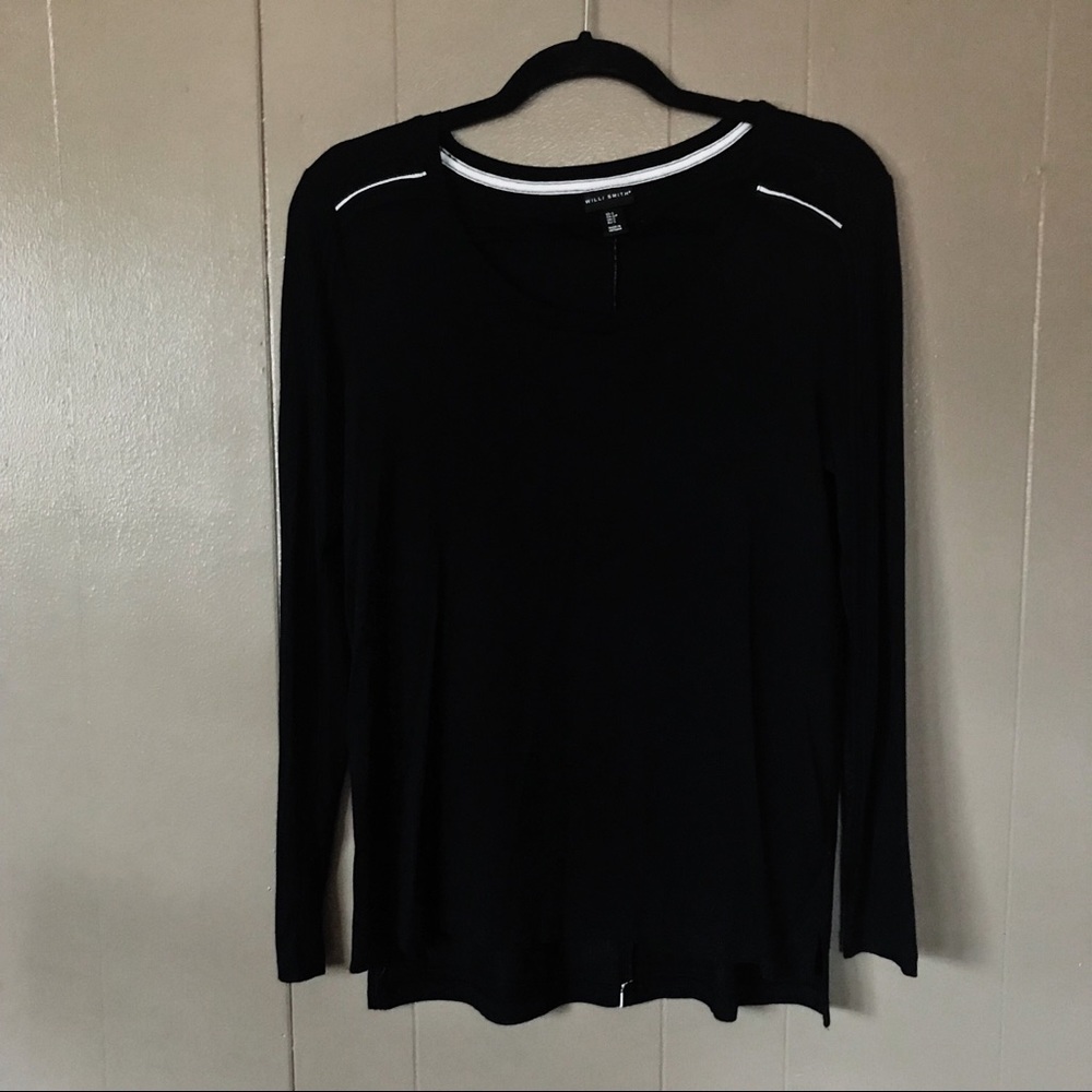 Black and White Long Sleeve Top